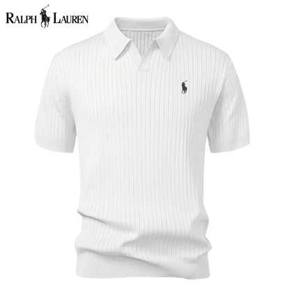 RL™ Stripe V Neck Knit Polo Shirt
