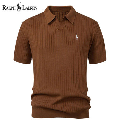 RL™ Stripe V Neck Knit Polo Shirt