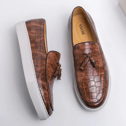 B0SS™ Croc Prestige - Luxe Tassel Loafers